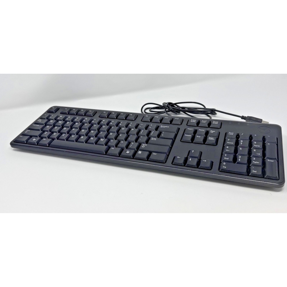 Dell KB212-B USB Keyboard Black Full Size Wired Tested Works